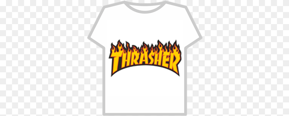 Thrasher Logo T Shirt Roblox Vip Shirt, Clothing, T-shirt Free Transparent Png