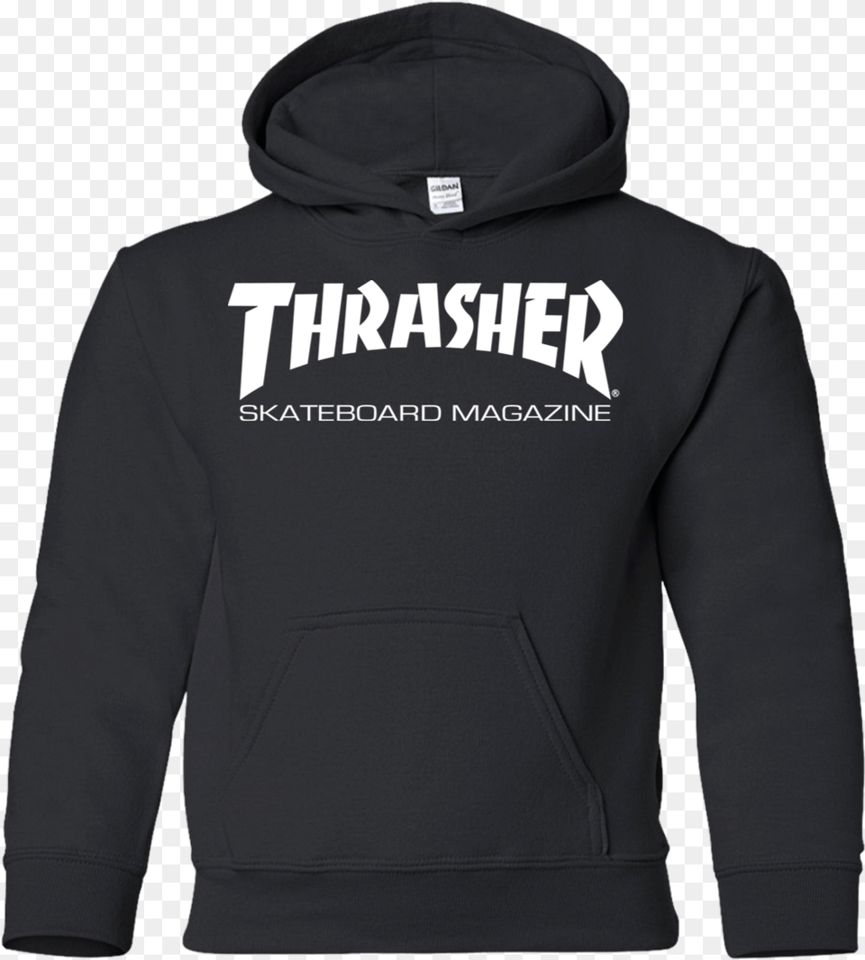 Thrasher Magazine Skateboarding White Original Logo Soccer Mom Hoodie, Clothing, Hood, Knitwear, Sweater Free Png Download