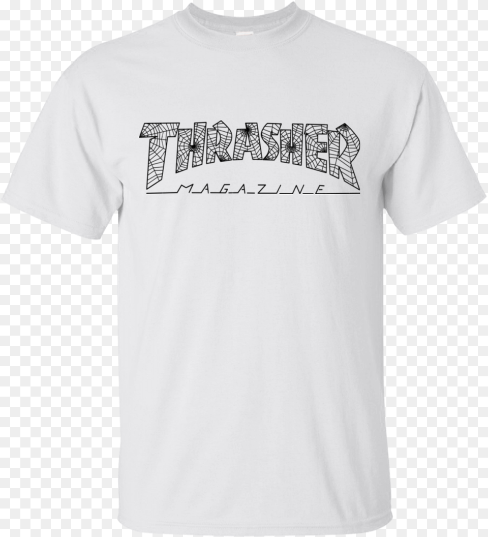 Thrasher Magazine Web Cobweb Black Spider Web T Shirt Am A Bitch Shirt, Clothing, T-shirt Free Transparent Png