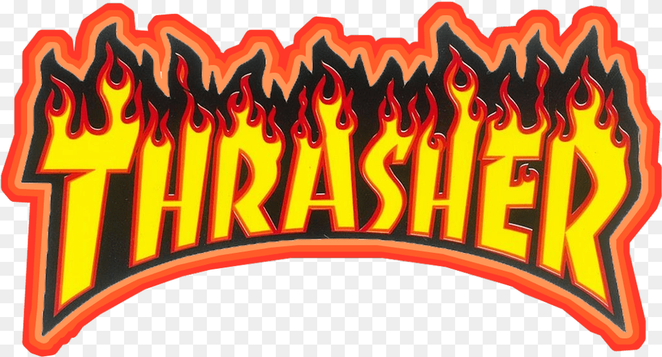 Thrasher Orange Logo Brand Tumblr Degrade Munloit Thrasher Magazine, Food, Ketchup, Text Free Transparent Png