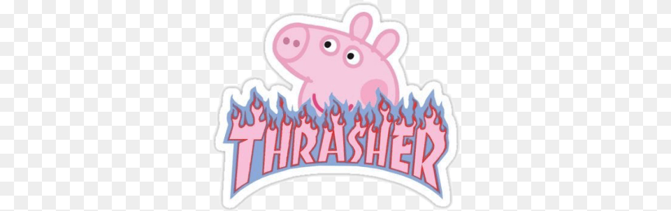 Thrasher Peppa, Sticker, Baby, Person Png