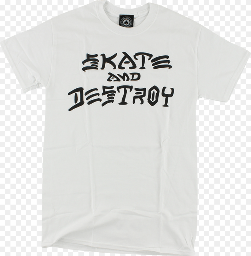 Thrasher Skate And Destroy T Shirt Jessii Vee Symbol, Clothing, T-shirt Free Png Download