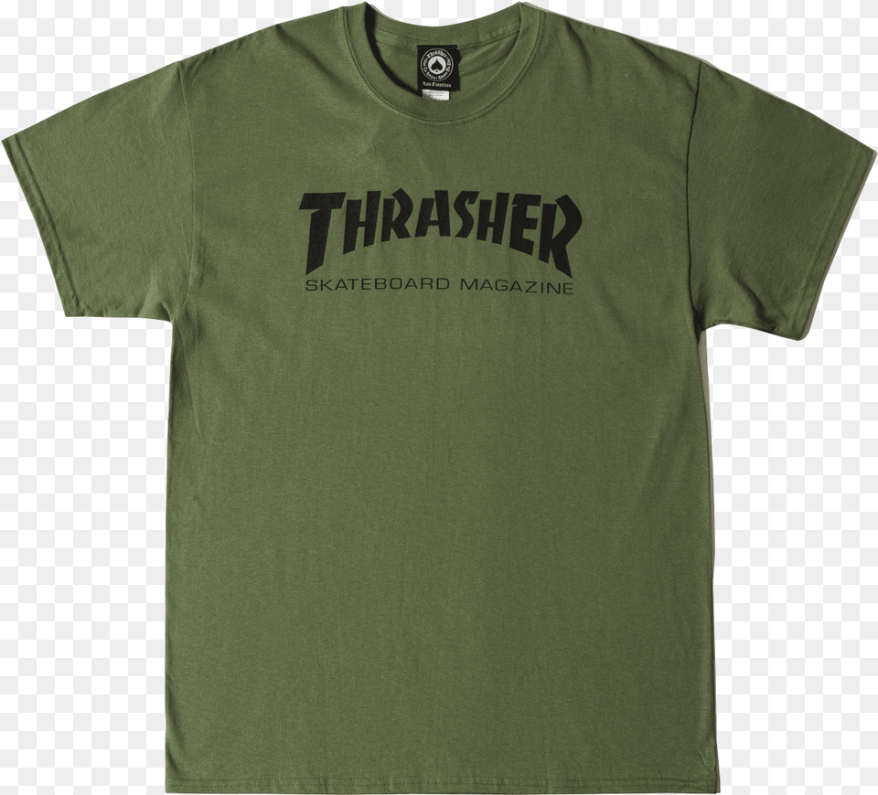 Thrasher T Shirts Flame Logo Tshirt White Active Shirt, Clothing, T-shirt Free Transparent Png