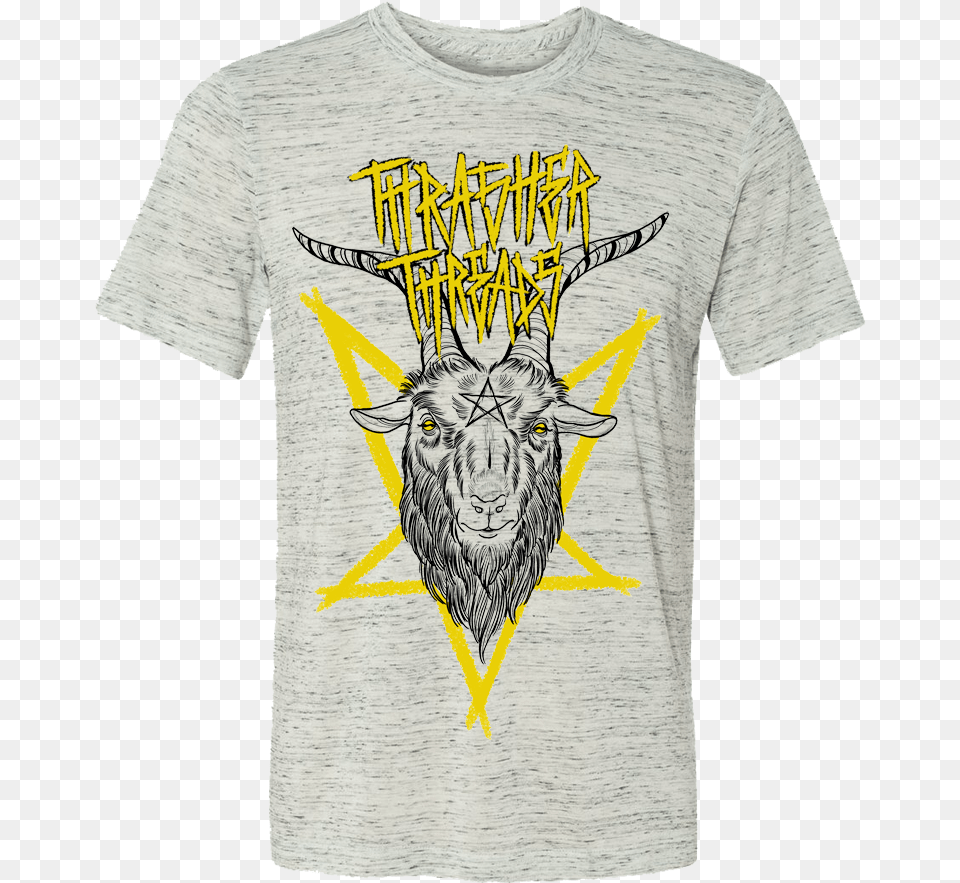 Thrasher Threads Quotbaphometquot Tee Jesus Paid It All Christian T Shirts Religious Shirts, Clothing, T-shirt, Antler, Animal Free Transparent Png