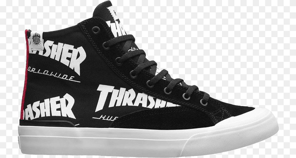 Thrasher X Classic Hi Converse Thrasher, Clothing, Footwear, Shoe, Sneaker Png Image