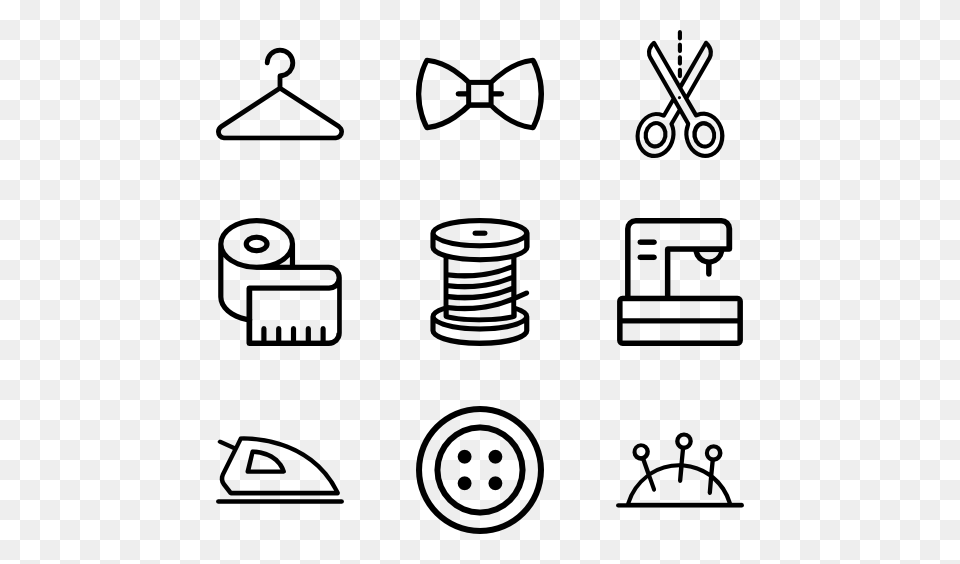 Thread Icons, Gray Free Transparent Png