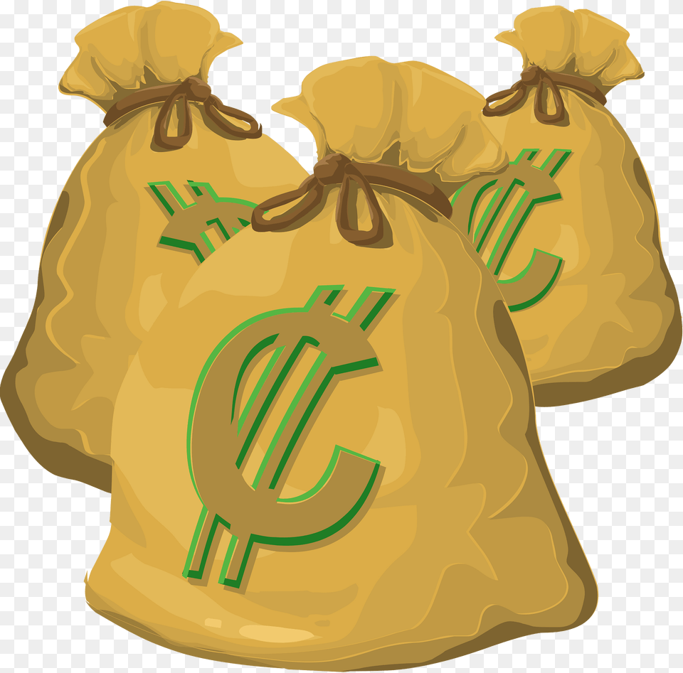 Three Bags Money Clipart, Bag, Sack, Ammunition, Grenade Png Image