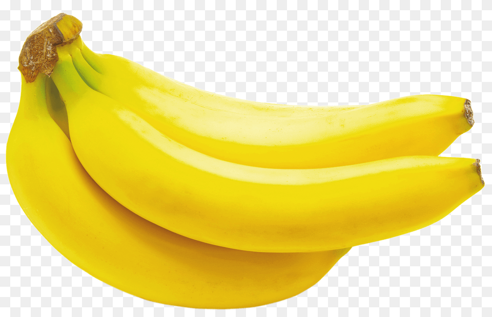 Three Bananas, Banana, Food, Fruit, Plant Free Png