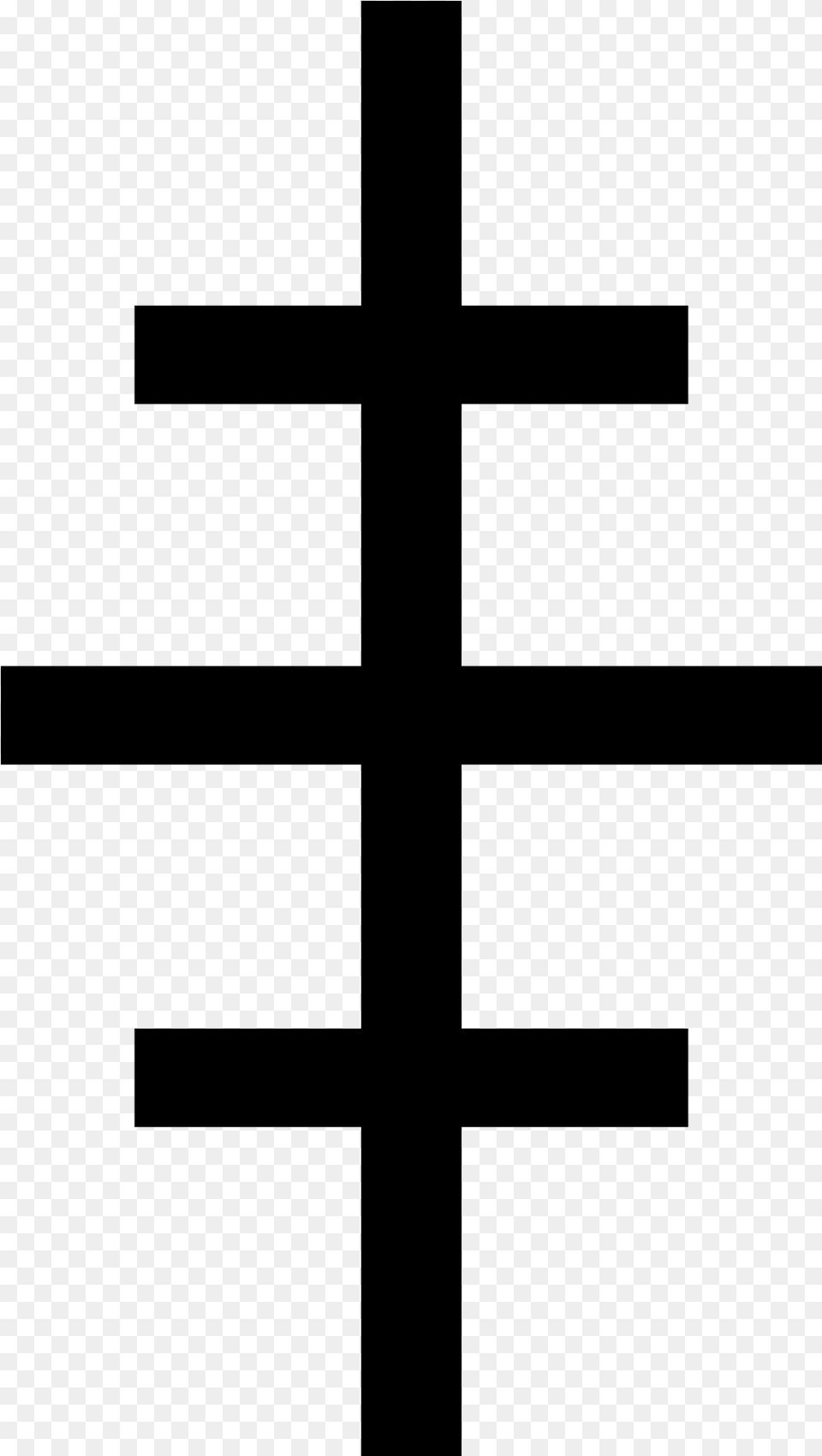 Three Barred Cross Cross Of Salem, Gray Free Png