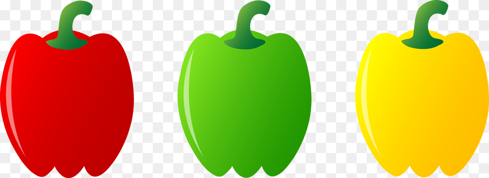 Three Bell Peppers, Vegetable, Produce, Plant, Pepper Free Png