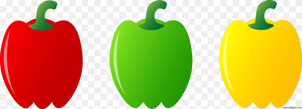 Three Bell Peppers Clip Art, Bell Pepper, Food, Pepper, Plant Free Png Download