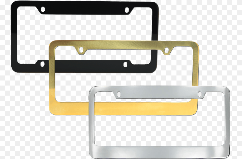 Three Brass Frames Black Gold And Chrome Parallel, Device Free Png