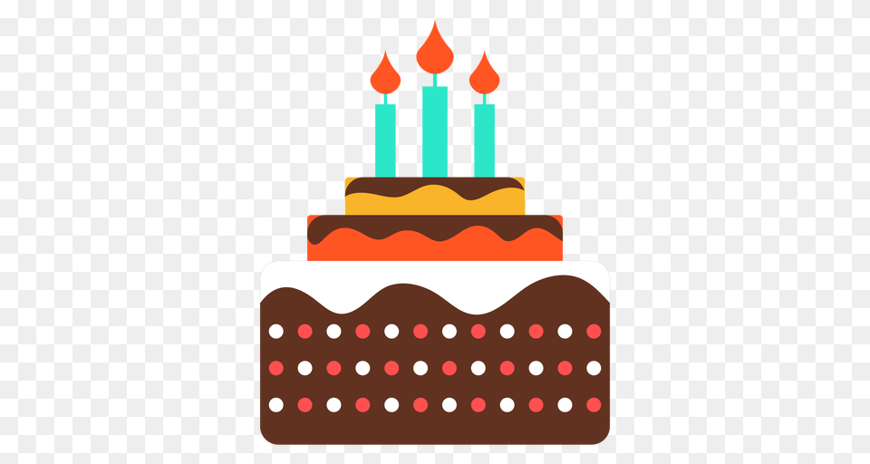 Three Candles Birthday Cake Icon, Birthday Cake, Cream, Dessert, Food Png