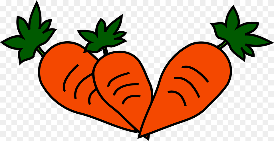 Three Carrots Clipart, Carrot, Vegetable, Produce, Plant Free Png Download
