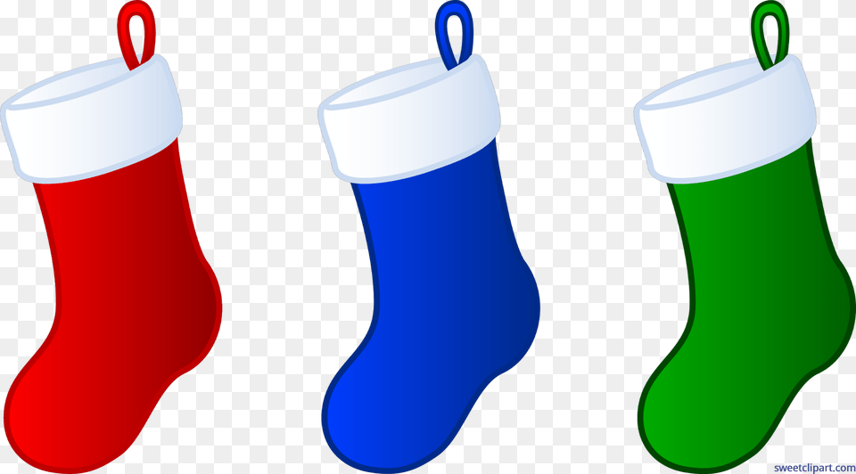 Three Christmas Stockings Clip Art, Stocking, Hosiery, Clothing, Ketchup Png Image