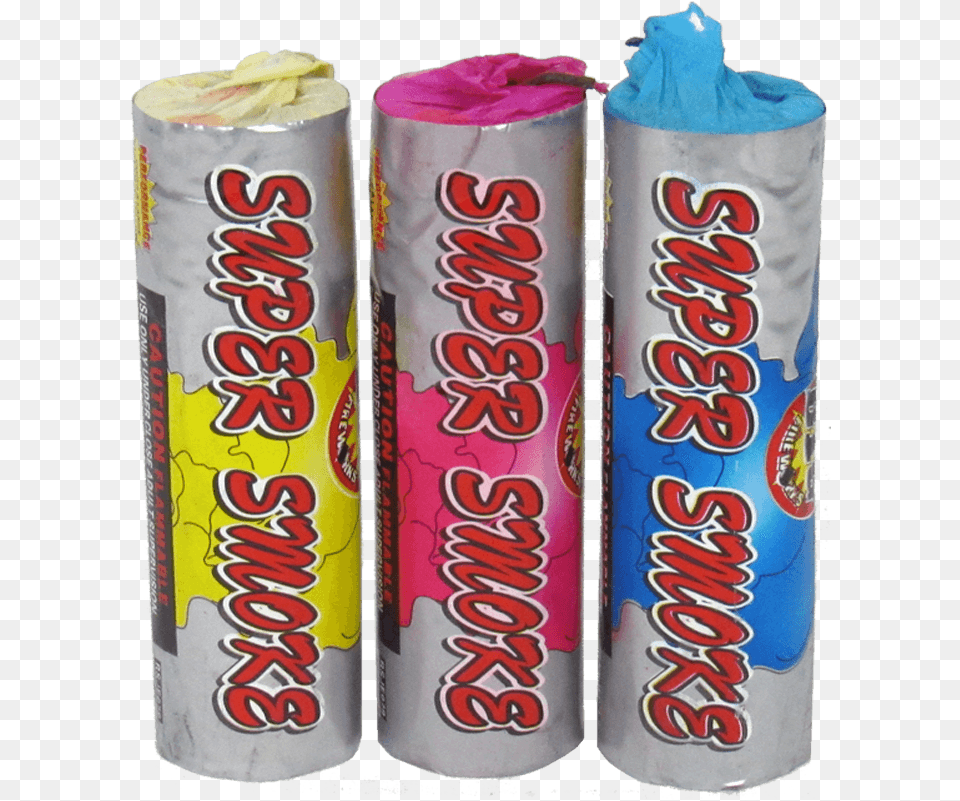 Three Color Super Smoke Single Candle, Can, Tin Png