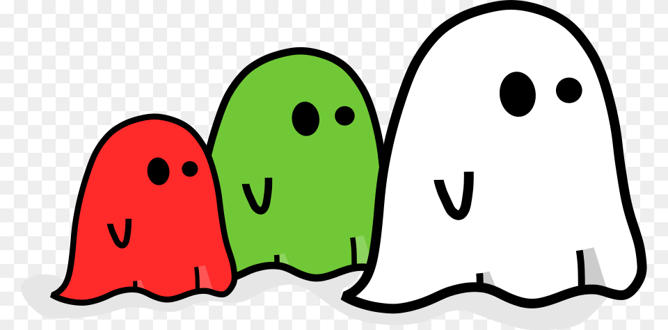 Three Colored Ghost Clip Arts For Web, Food, Sweets Free Png Download