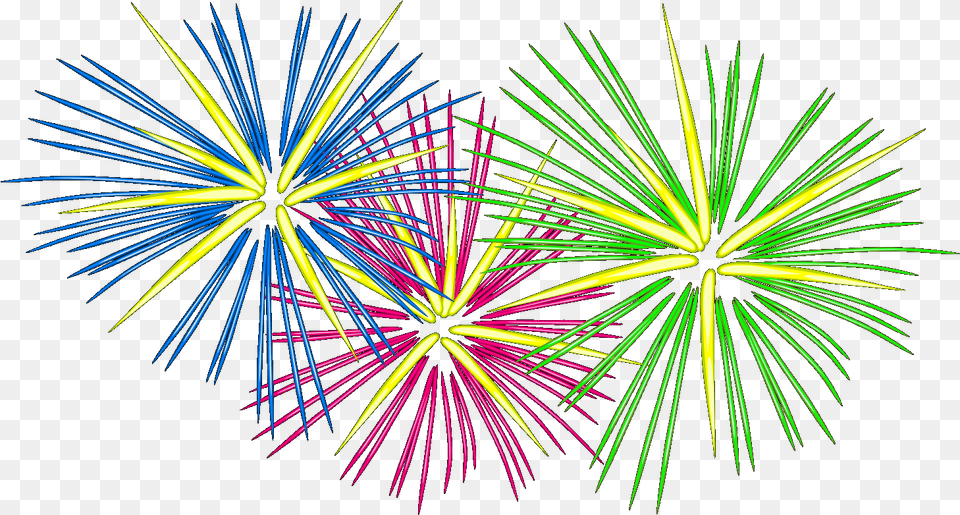 Three Colour Fireworks Svg Vector Animated Firework Gif Transparent, Light, Plant Png Image