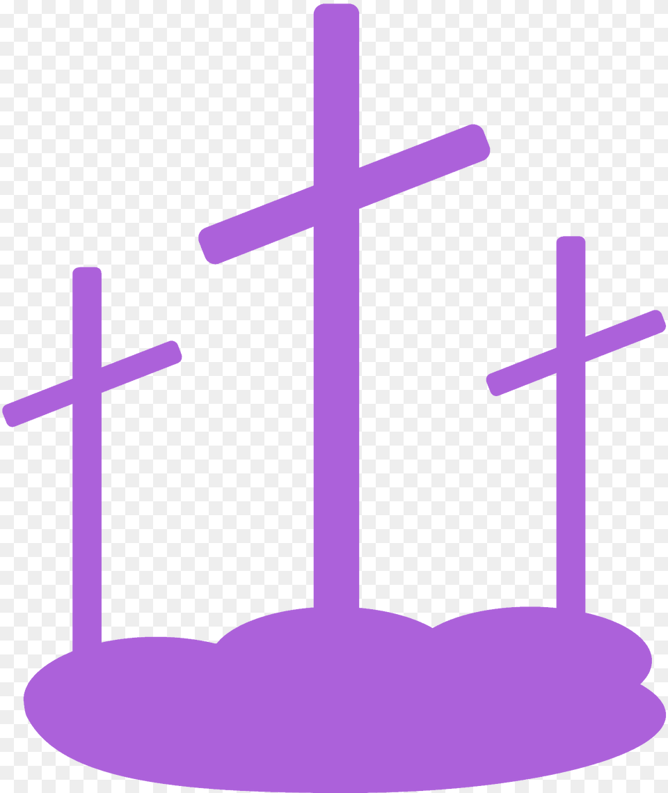 Three Crosses Silhouette, Cross, Symbol, Altar, Architecture Png Image