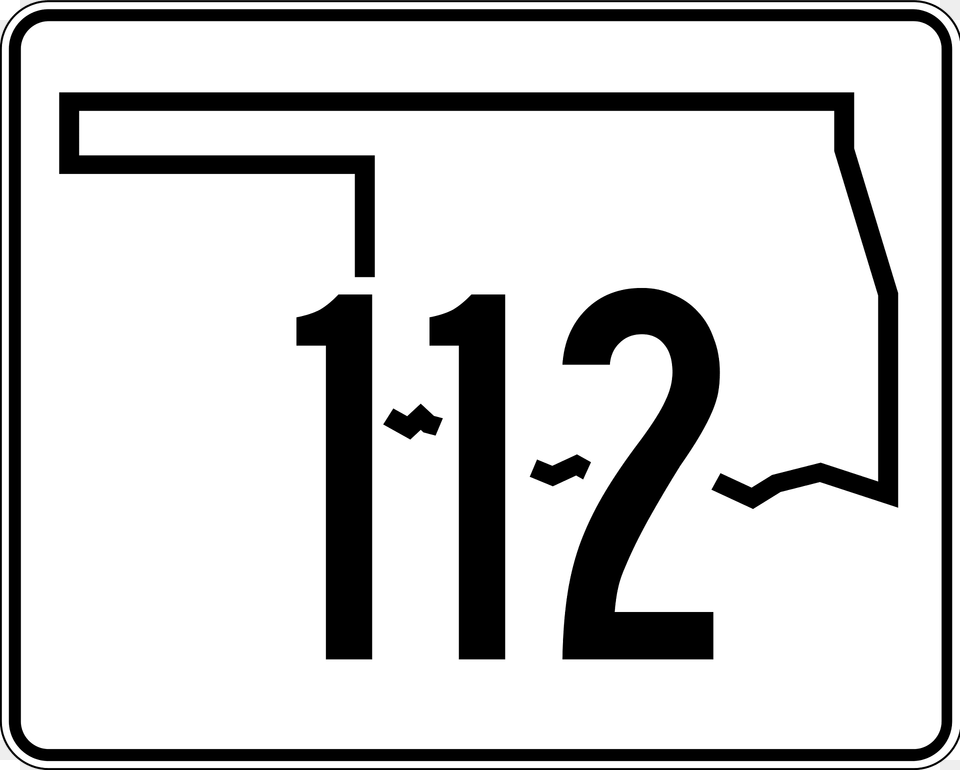 Three Digit State Highway Shield Oklahoma Clipart, Symbol, Number, Text, Sign Png Image