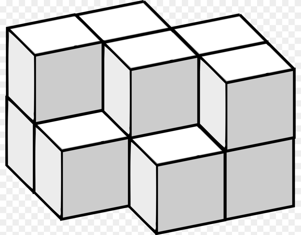Three Dimensional Space Cube Line Computer Icons Toys Cube Clipart Black And White, Toy, Rubix Cube Free Transparent Png