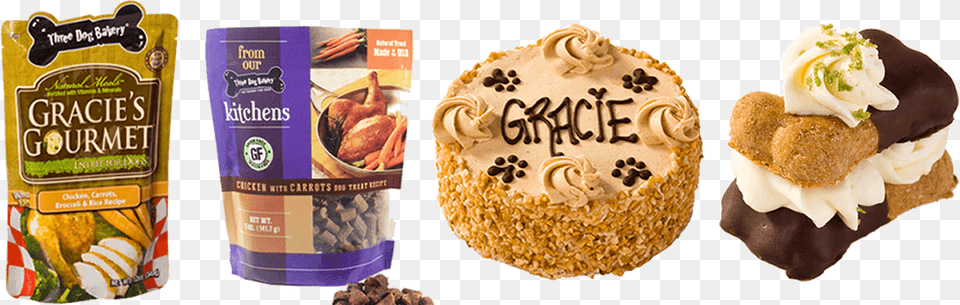 Three Dog Bakery Texas Three Dog Bakery Gracie39s Gourmet Entre For Dogs Chicken, Cream, Dessert, Food, Ice Cream Free Png Download