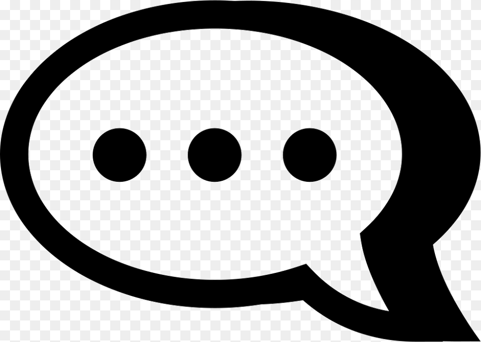 Three Dots In A Speech Bubble Svg Icon Download Speech Bubble Dot Dot Dot, Hockey, Ice Hockey, Ice Hockey Puck, Rink Free Png