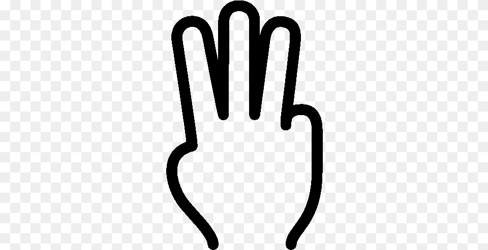 Three Finger Hand Clip Art, Gray Free Transparent Png