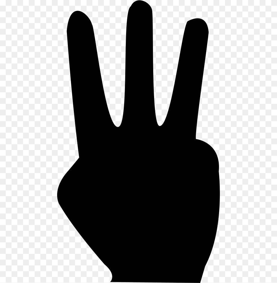 Three Fingers Sign Language, Clothing, Cutlery, Fork, Glove Png Image