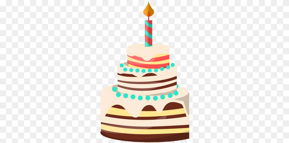 Three Floors Birthday Cake Illustration Birthday Cake, Birthday Cake, Cream, Dessert, Food Free Png Download