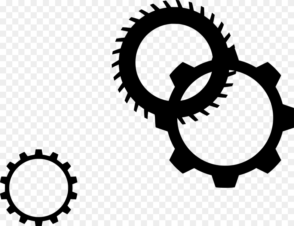 Three Gear Shapes Silhouette, Machine, Animal, Reptile, Sea Life Png