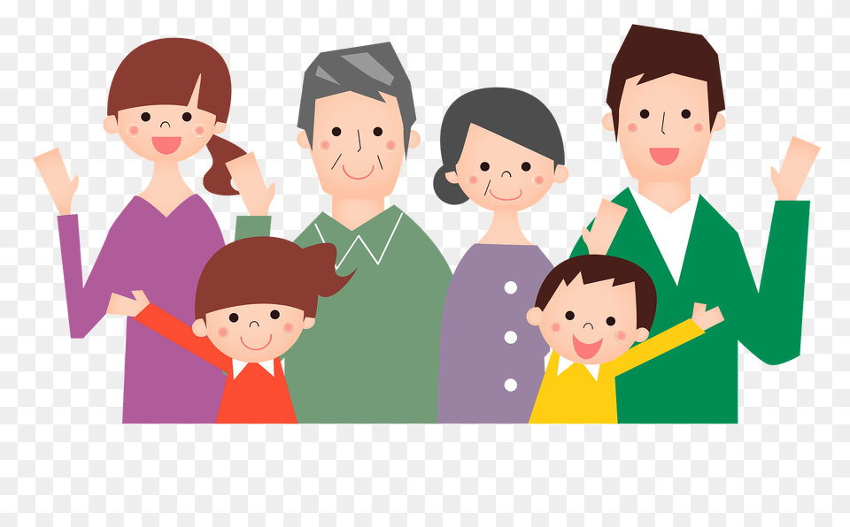 Three Generation Family Clipart, People, Person, Baby, Face Png Image