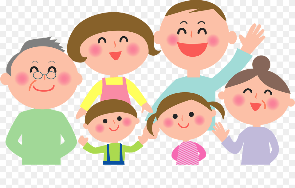 Three Generation Family Clipart, Baby, Person, Face, Head Png Image