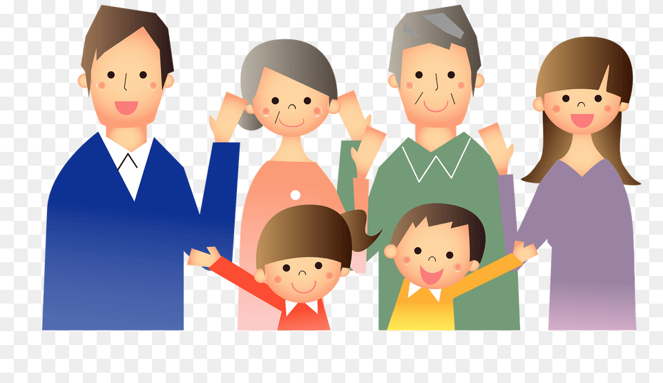 Three Generation Family Clipart, People, Person, Baby, Face Png Image