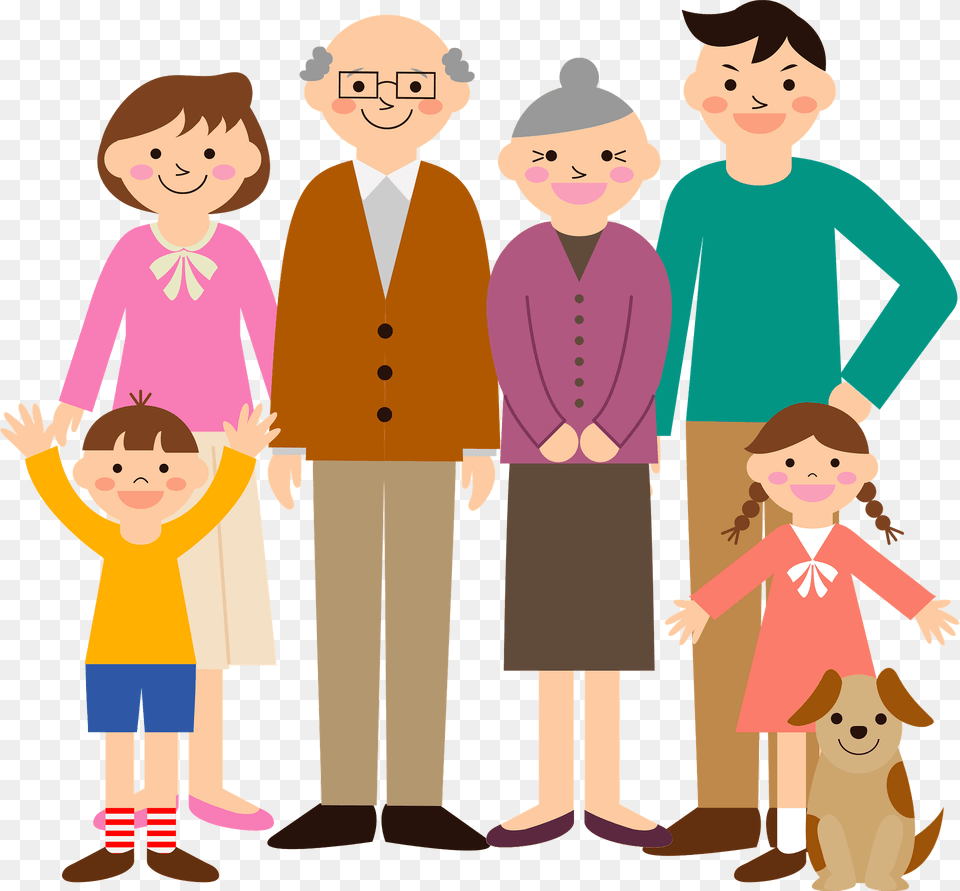 Three Generation Family Clipart, Publication, Book, Comics, Person Free Png
