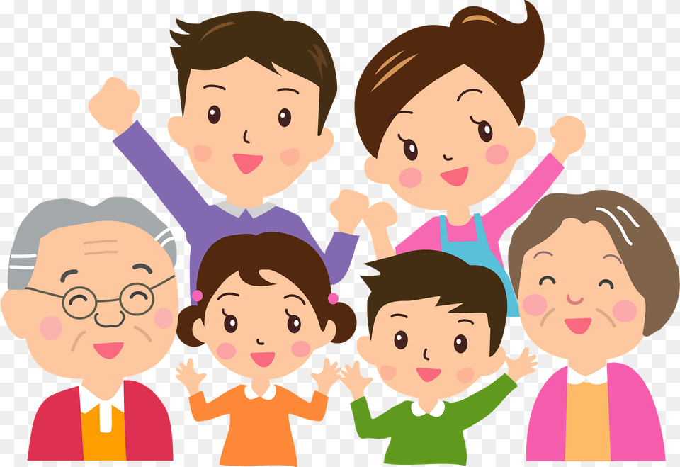 Three Generation Family Clipart, People, Person, Baby, Face Png Image