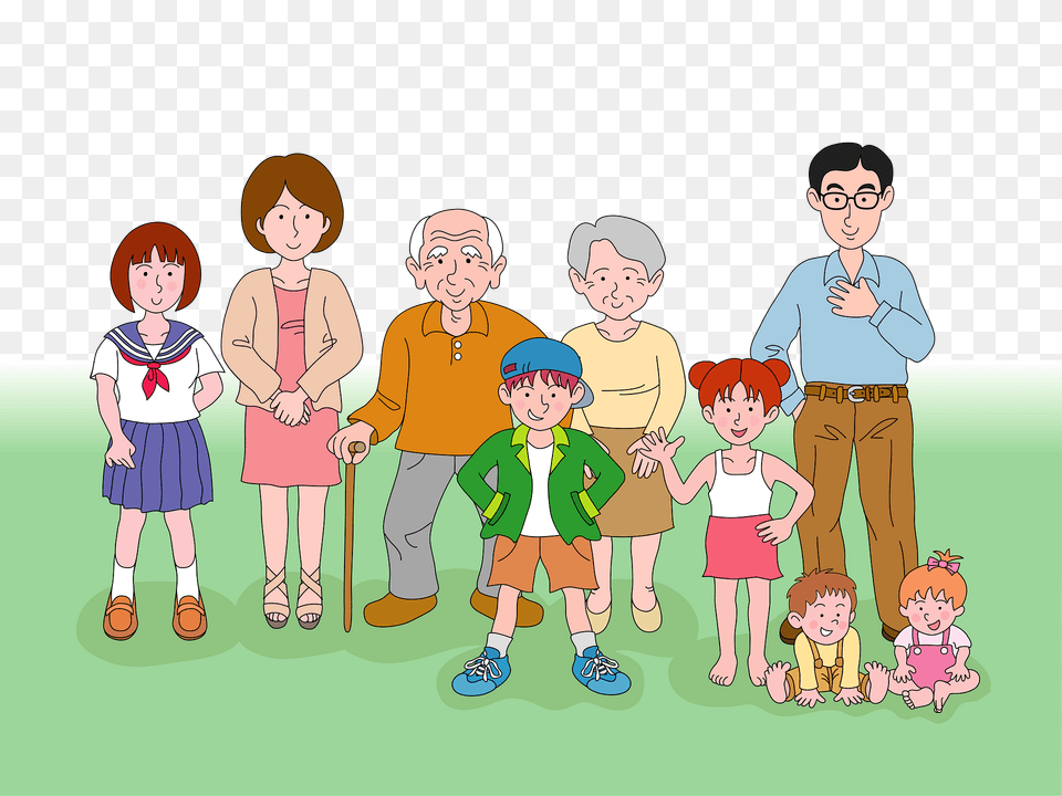 Three Generation Family Clipart, Publication, Book, Comics, Baby Free Png Download