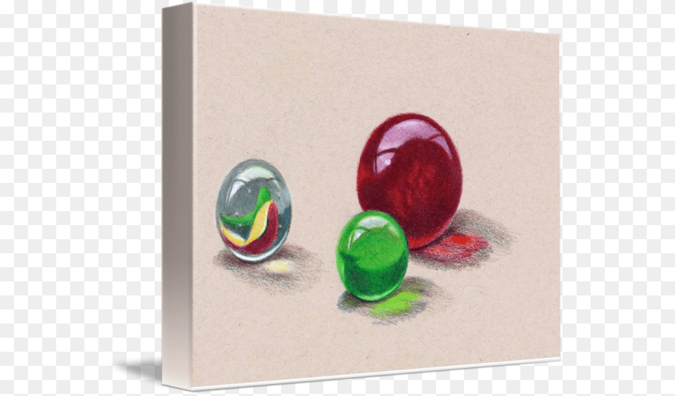 Three Glass Marbles In Color Pencil, Sphere Free Png