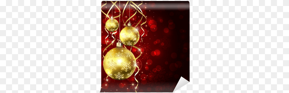 Three Golden Christmas Balls Wall Mural U2022 Pixers We Live To Change Christmas Day, Lighting, Accessories, Ornament, Christmas Decorations Free Png Download