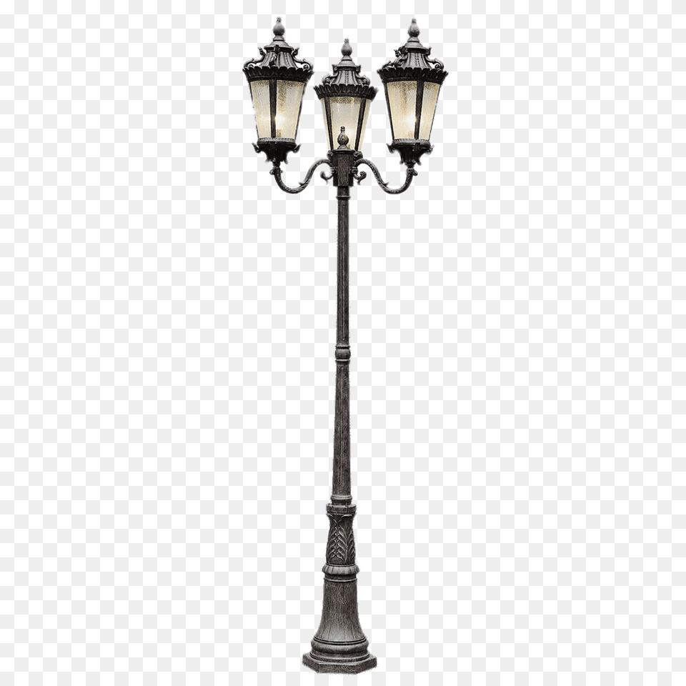 Three Head Street Lantern, Lamp Post, Lamp Free Transparent Png