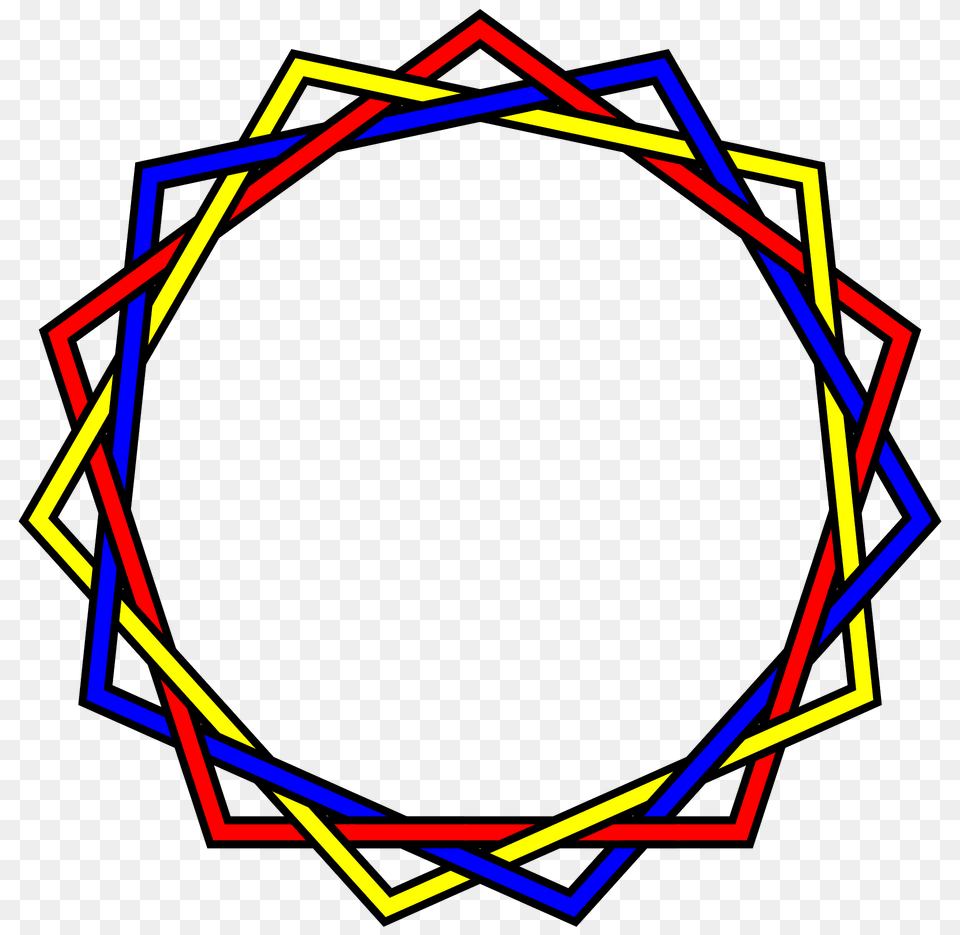 Three Interlaced Pentagons Brunnian 30crossings Clipart, Dynamite, Weapon, Oval Free Transparent Png