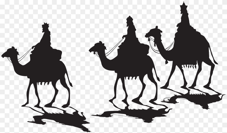 Three Kings Silhouette Clip, Bag Png