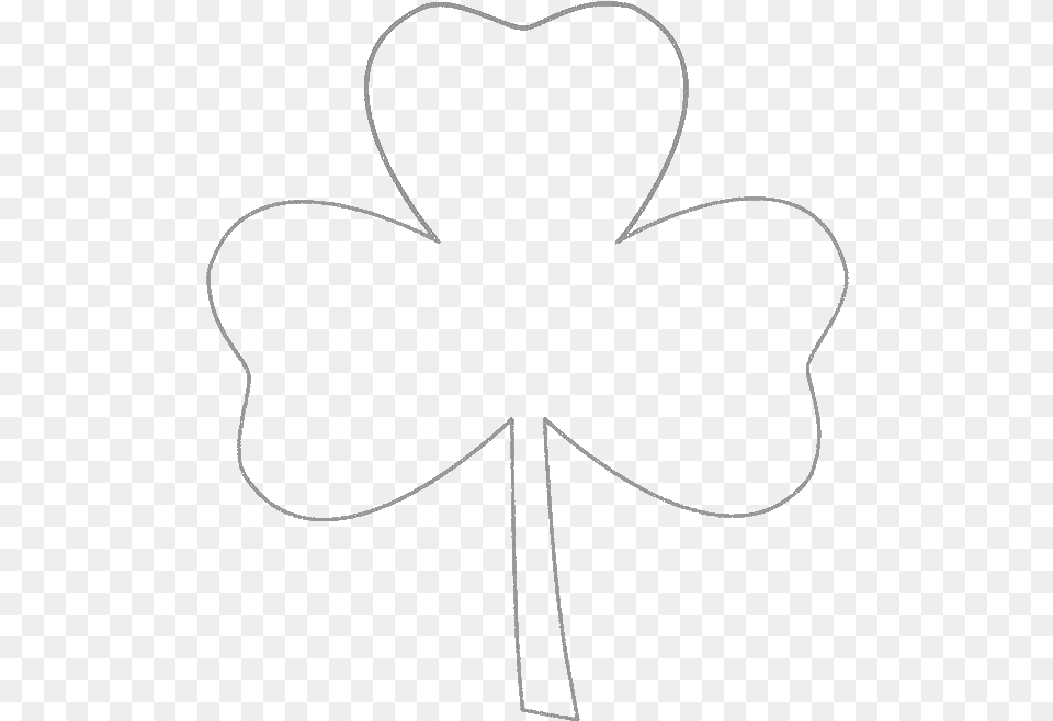 Three Leaf Clover Drawing, Silhouette, Stencil, Person Free Png