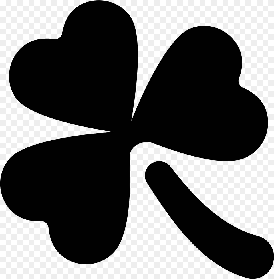 Three Leaf Clover Icon, Gray Free Png