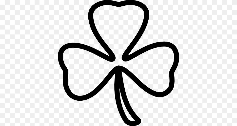 Three Leaf Clover Three Tres Hojas De Trebol Icon Gray Free Transparent Png