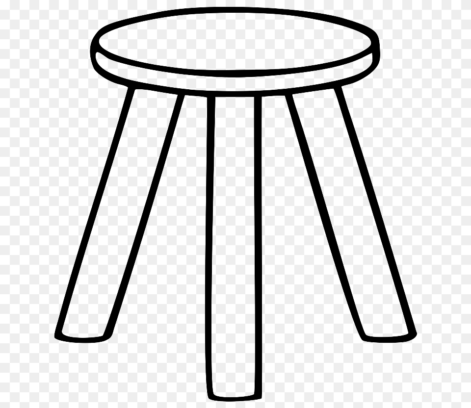 Three Legged Stool Outline Edit One Bac Locals, Gray Png Image