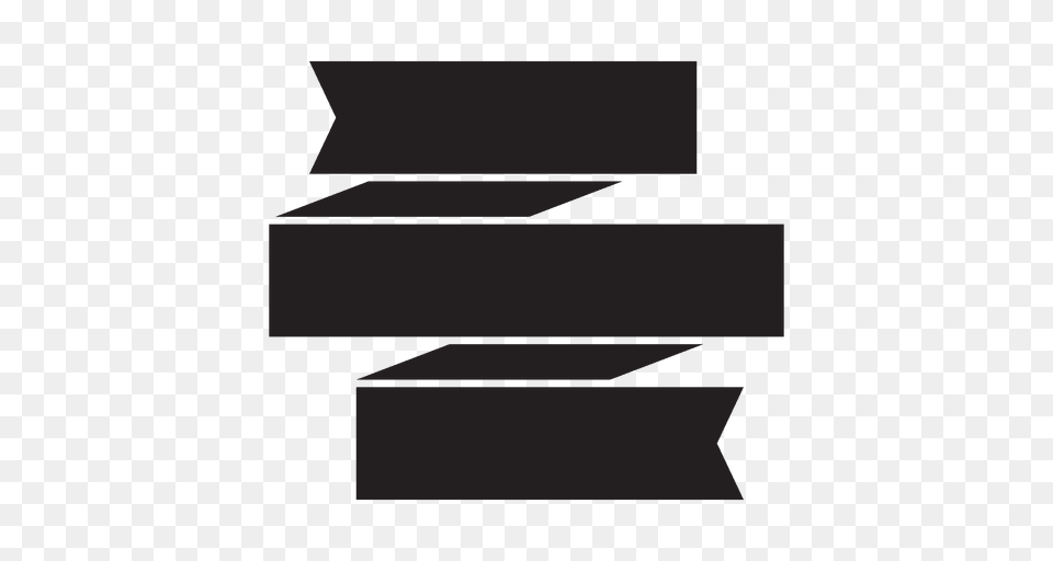 Three Lines Ribbon Label Emblem Png Image