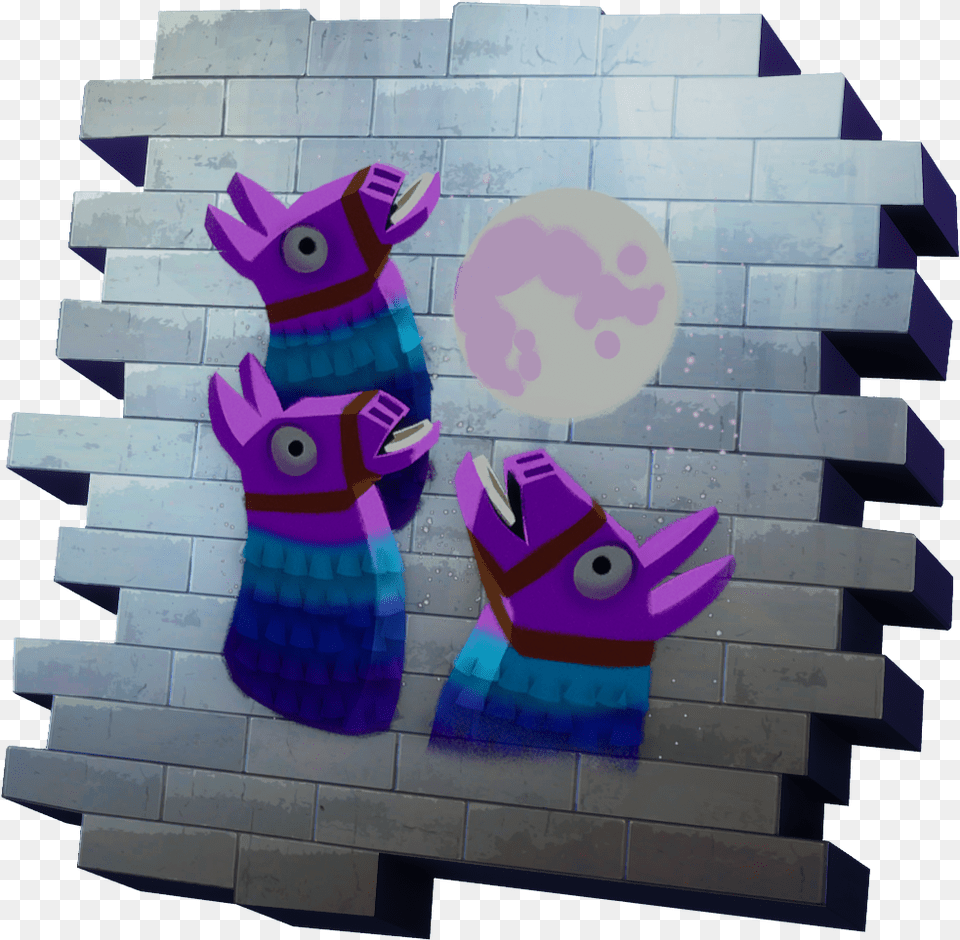 Three Llamas Fortnite Do It Spray, Purple, Toy, Art, Brick Free Transparent Png