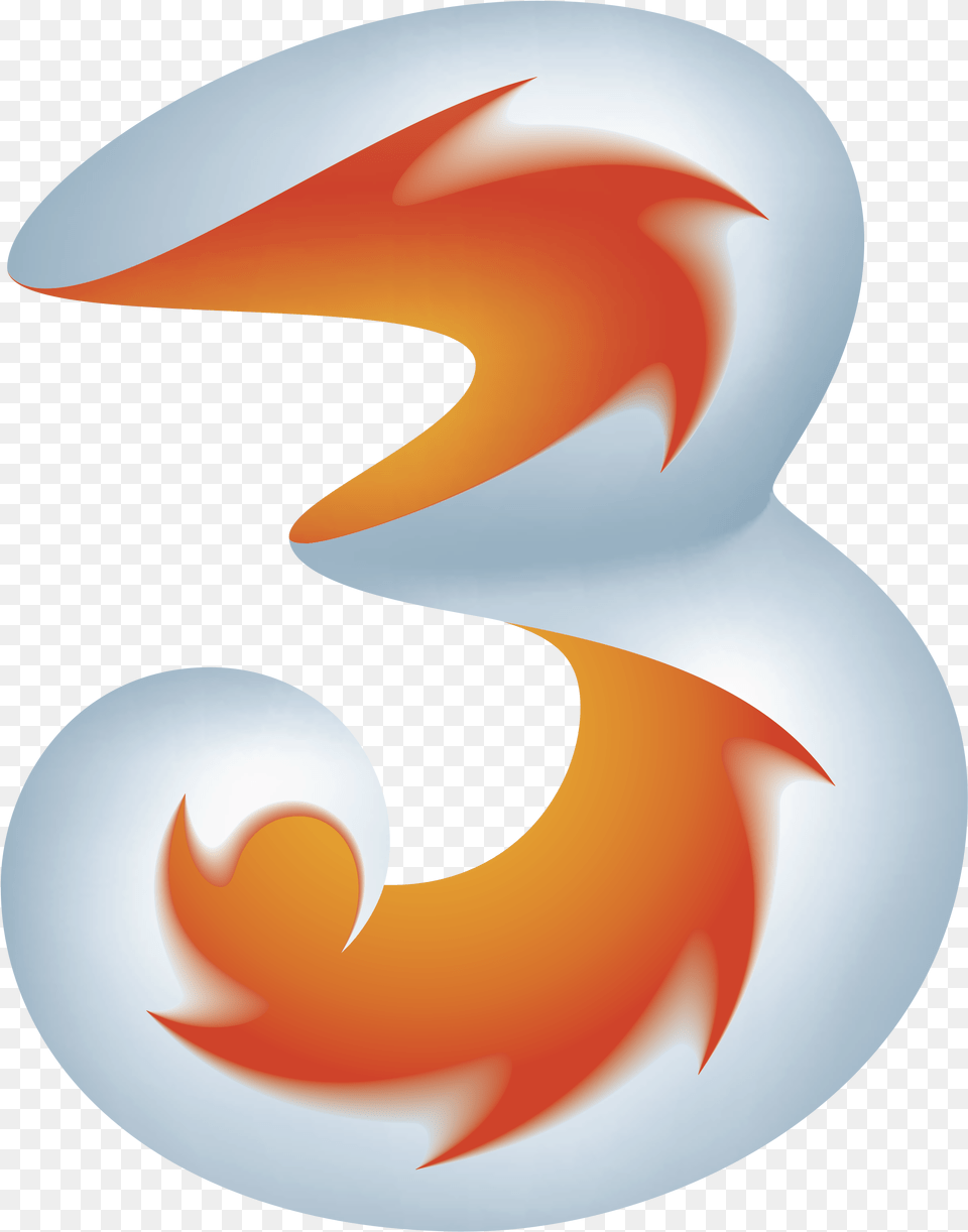 Three Logo 3 Mobile Logo, Animal, Fish, Sea Life, Shark Png