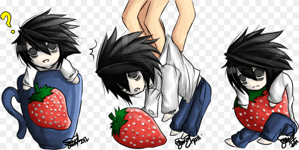 Three Ls By Shueren Death Note Chibi L And Light, Publication, Book, Comics, Baby Png